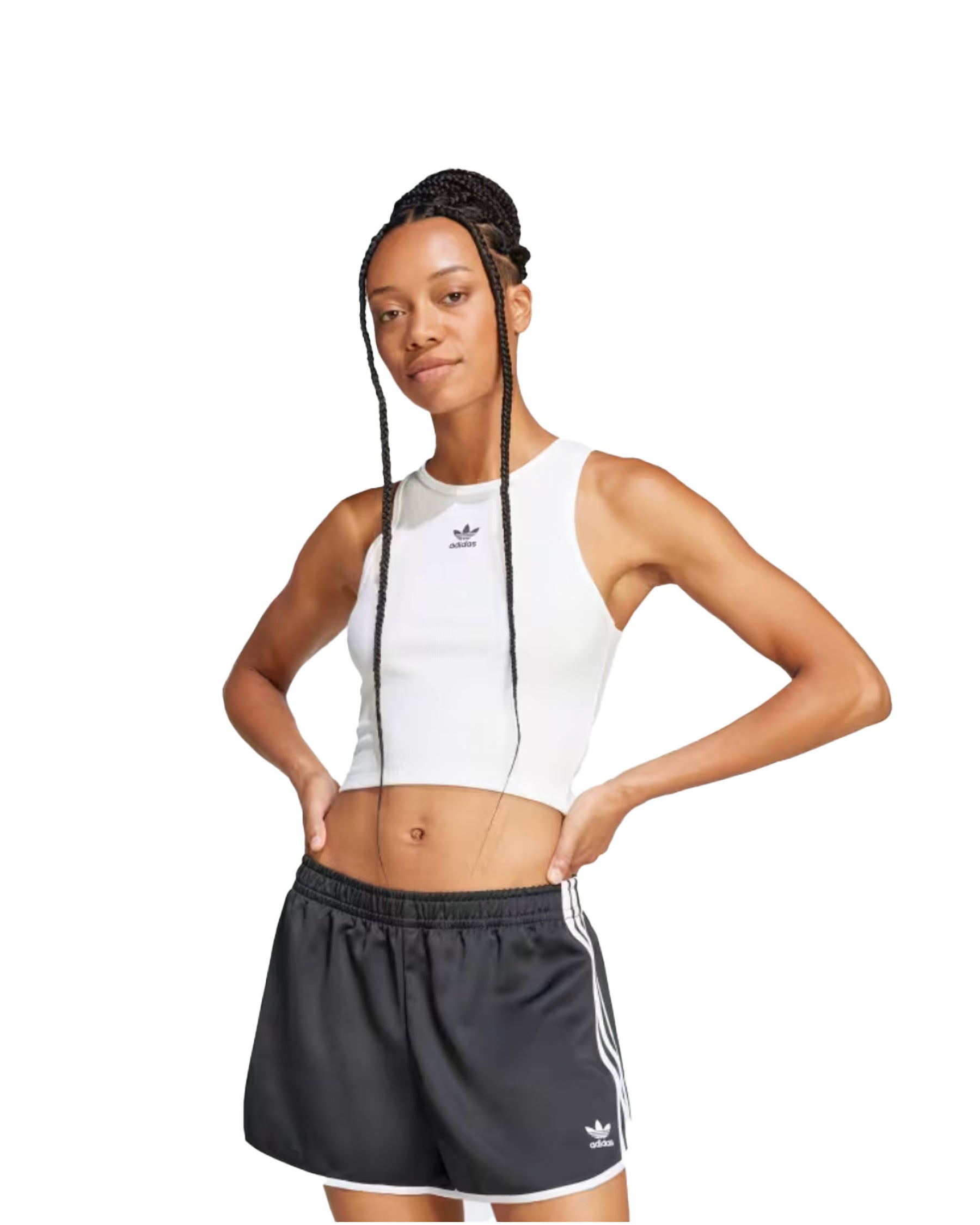 Woman's Adidas Ess Rib Tank White