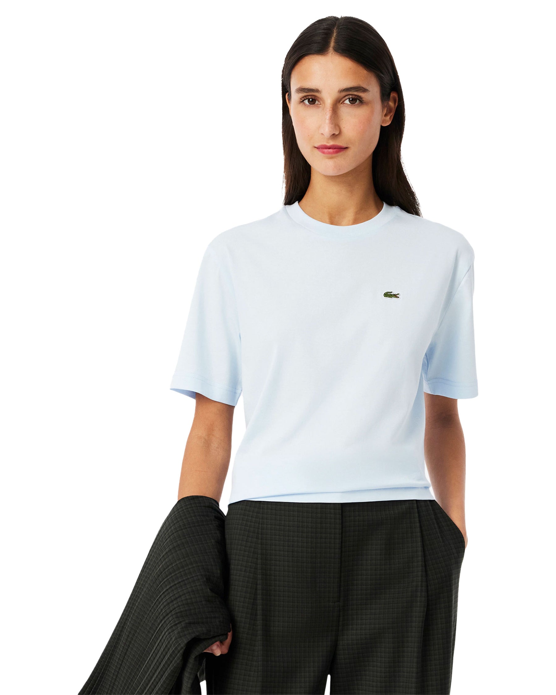 Woman's Tee Lacoste Clear Blue