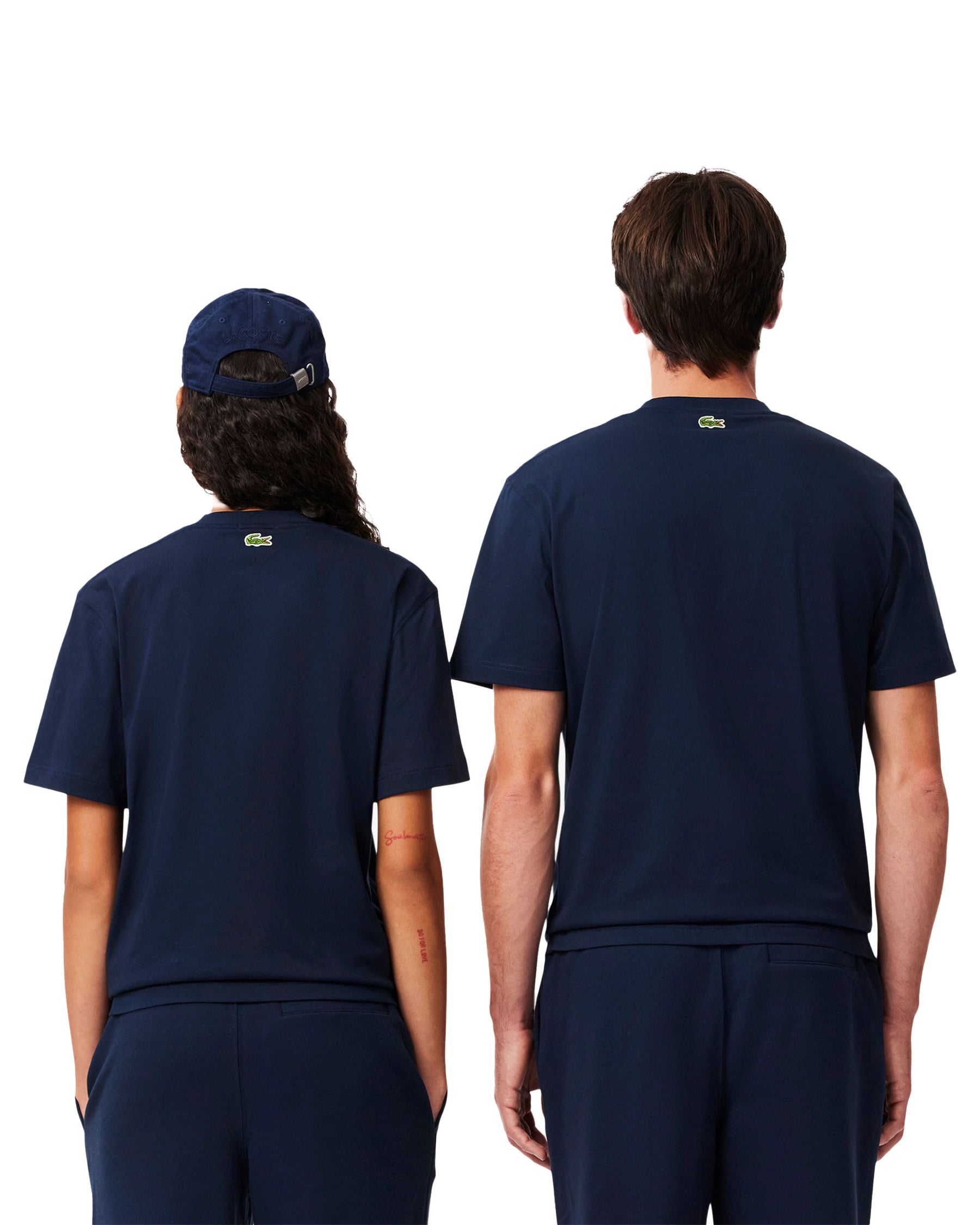 Lacoste Central Logo Blu Tee