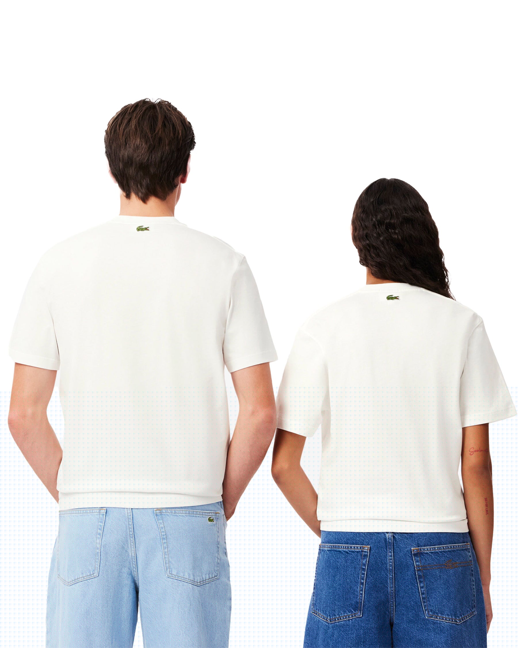 Lacoste Central Logo White Tee