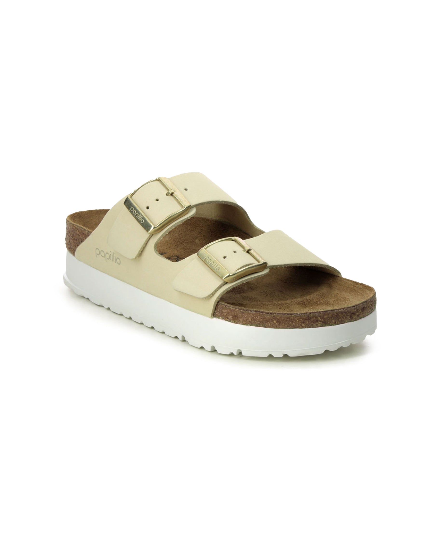 Birkenstock Arizona Platform Ecru Calzata Stretta