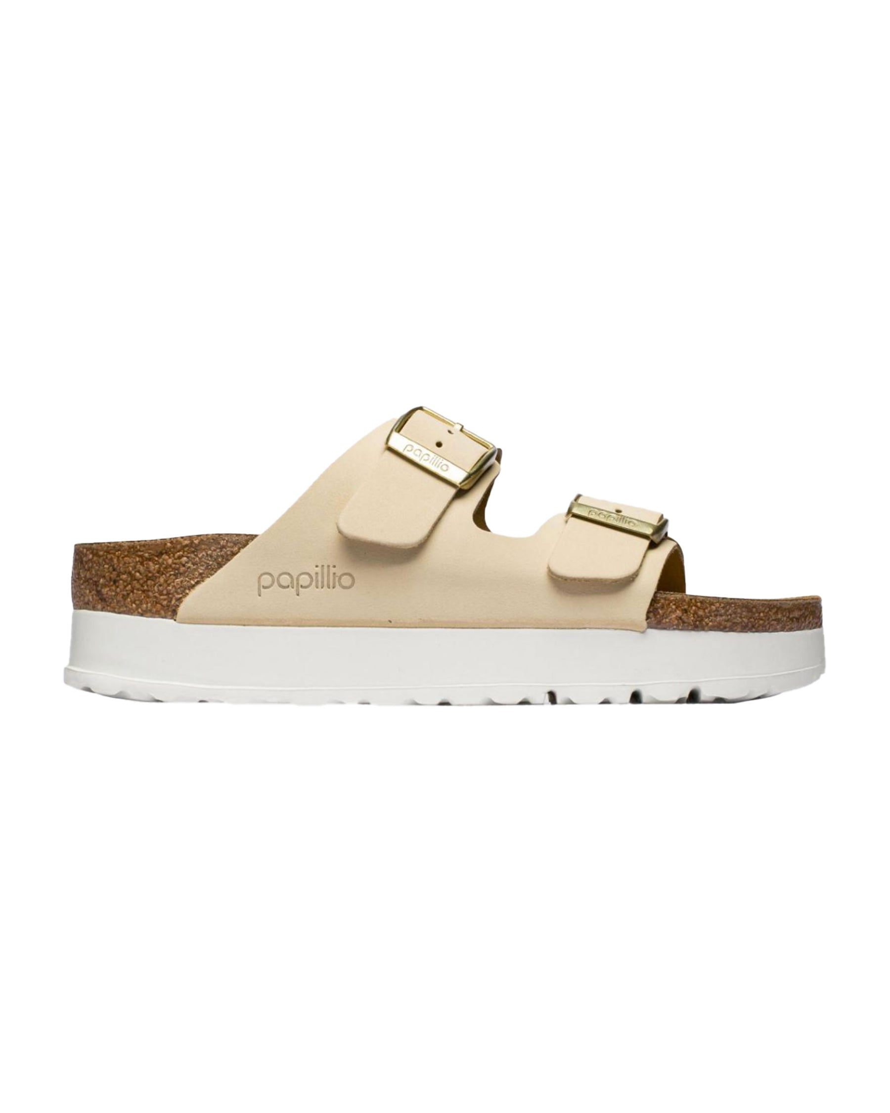 Birkenstock Arizona Platform Ecru Calzata Stretta
