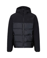 Calvin Klein Mix Media Quilt Jacket Hood Black