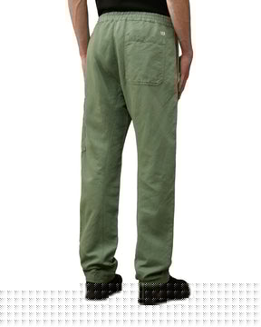 CP Company Cotton-Linen Regular Pants Green Bay