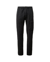 CP Company Cotton-Linen Regular Pants Blu