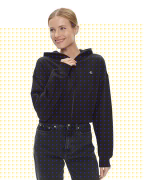 Calvin Klein Embro Badge Zip-Through Nero