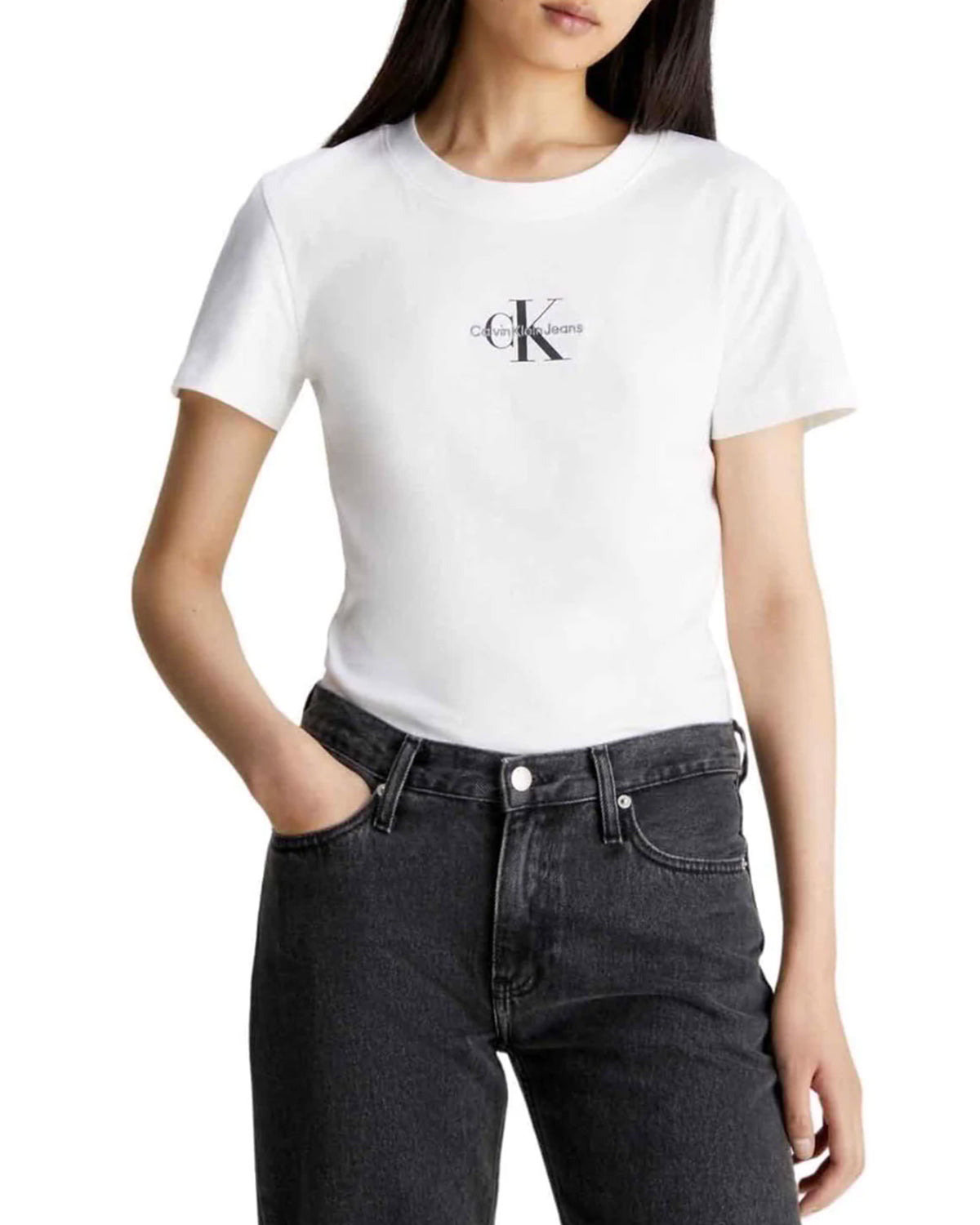 Calvin Klein Monologo Slim Tee White