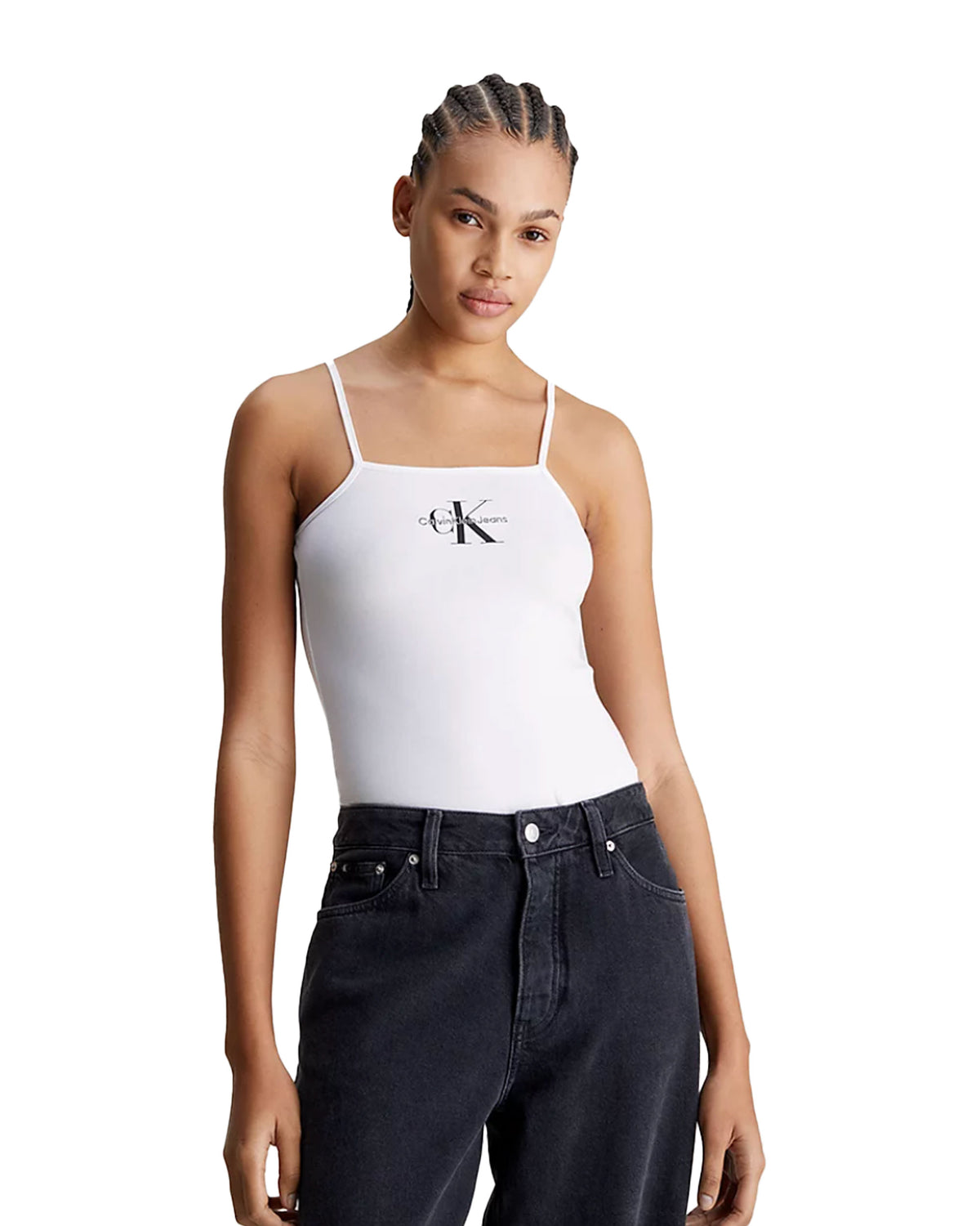 Calvin Klein Monologo Strappy Body White