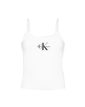 Calvin Klein Monologo Strappy Tank Top White