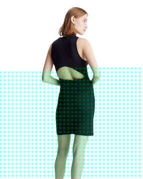 Calvin Klein Racerback Milano Dress Nero