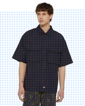 Man Shirts Dickies Fishersville Dark Navy