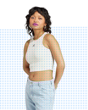 Woman's Tank Adidas Rib Cream