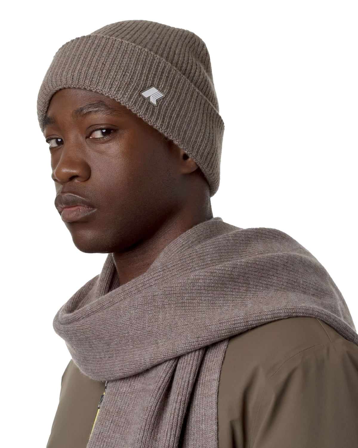 Cappello K-Way Brice Cardigan Stitch Wool Beige