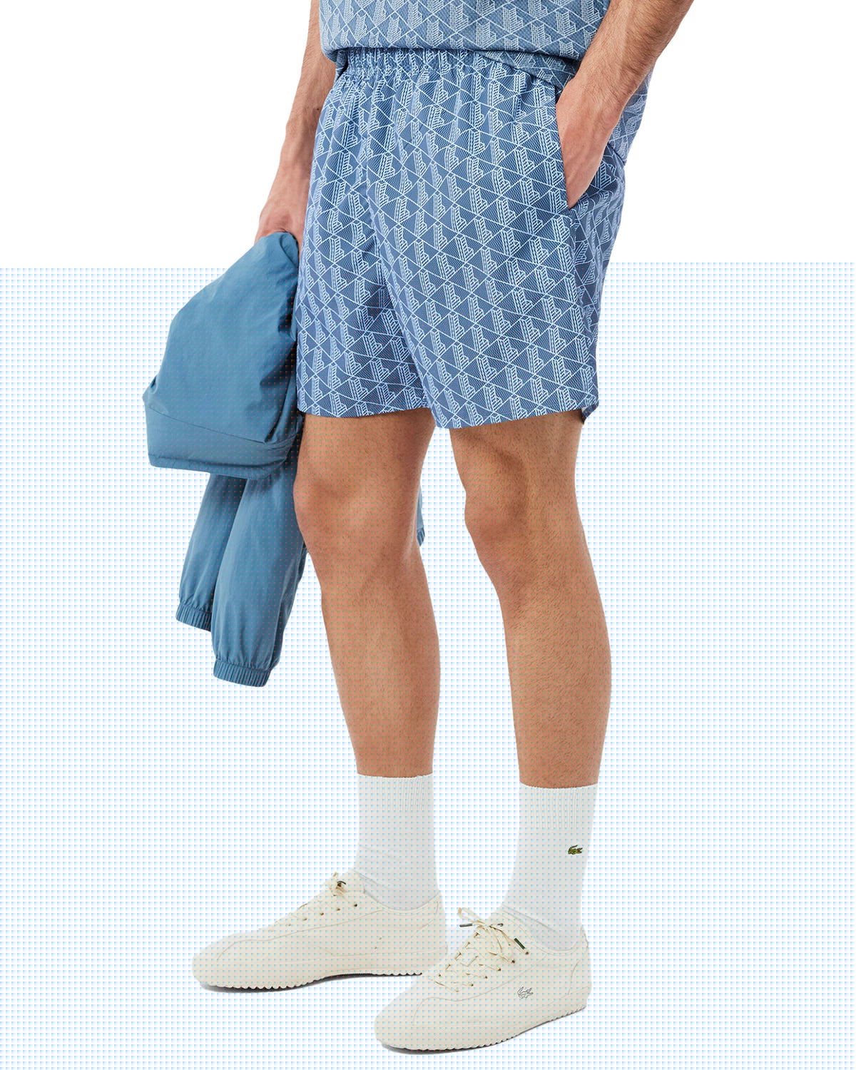 Costume Uomo Lacoste Monogram Azzurro