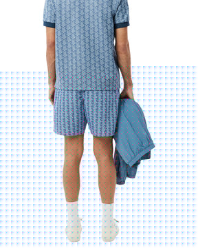 Costume Uomo Lacoste Monogram Azzurro