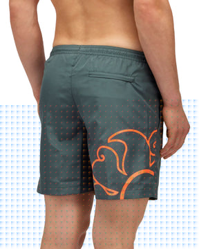 Man Boardshort Sundek Big Logo Green
