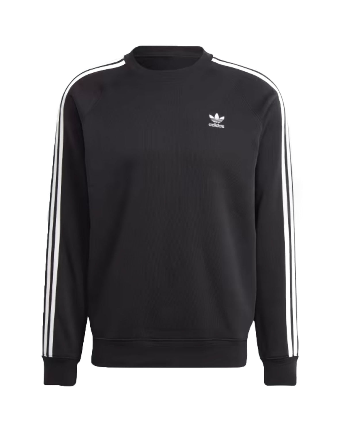 Man Sweatshirt Adidas 3 Stripe Black