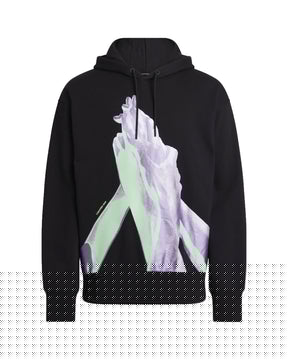 Felpa Uomo Calvin Klein Hyper Real Photoprint Hoodie Nero