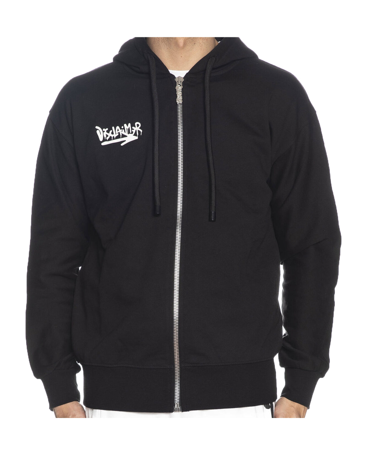 Man Hoodie Disclaimer Classic Logo Black