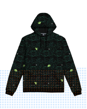 Felpa Uomo Dolly Noire AoT Pattern Hoodie Black