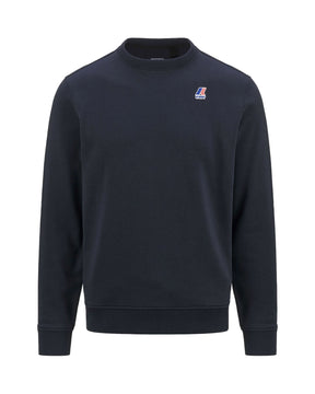 Felpa Uomo K-Way Le Vrai Auguste Poly Cotton Blu
