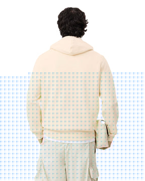 Man Hoodie Lacoste Basic Logo Beige