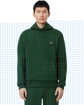 Felpa Uomo Lacoste Basic Logo Verde