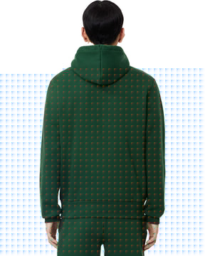 Felpa Uomo Lacoste Basic Logo Verde
