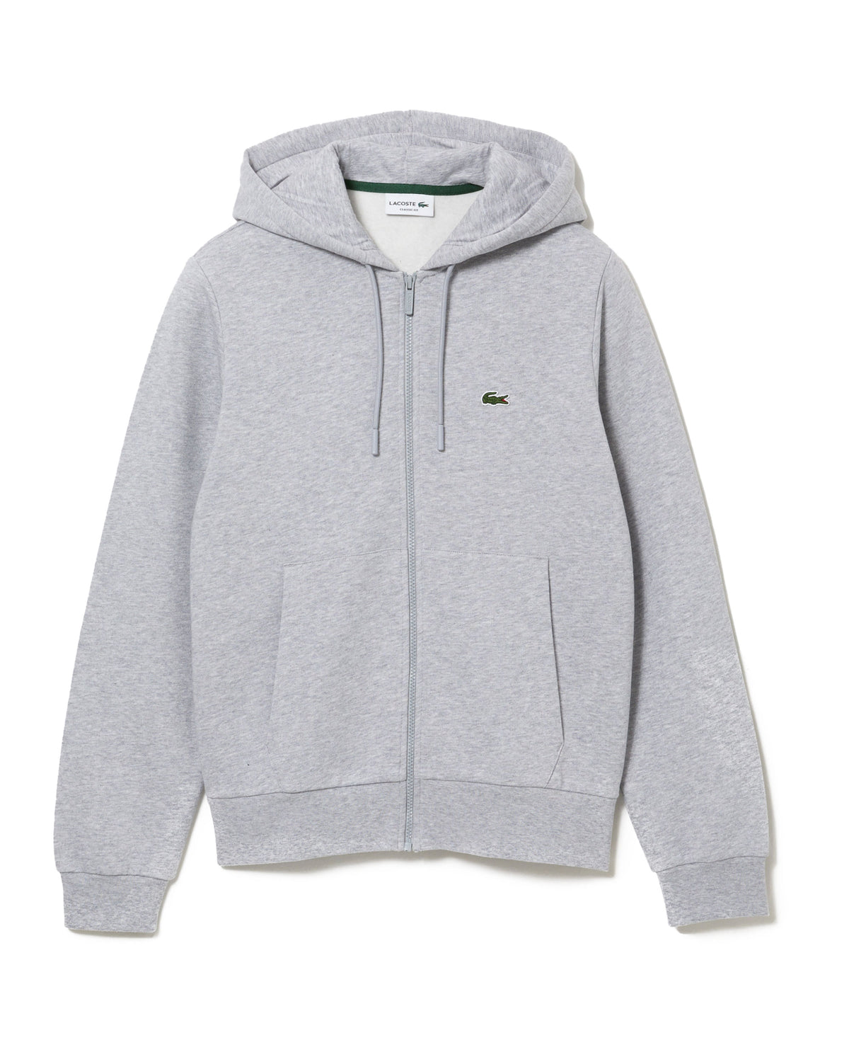 Man Sweatshirt Lacoste Full Zip Grey