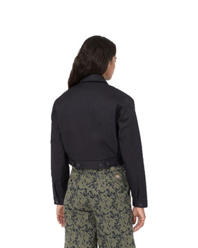Woman Jacket Dickies Lined Eisenhower Cropped W Rec Black