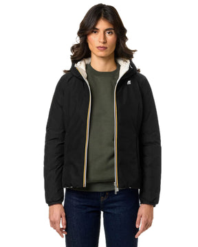 Woman's Jacket K-Way Lily Eco Stretch Thermo Double Black