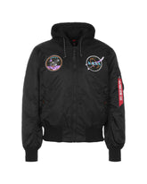 Giacca Uomo Alpha Industries MA-1 VF Hood Dark Side Black