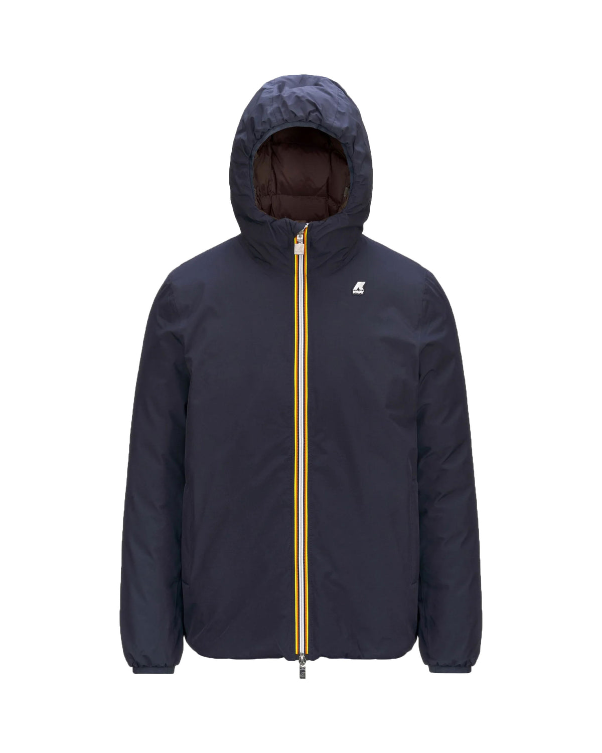 Man Jacket K-Way Jack Eco Stretch Thermo Double Blue Brown