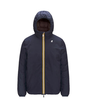 Man Jacket K-Way Jack Eco Stretch Thermo Double Blue Brown