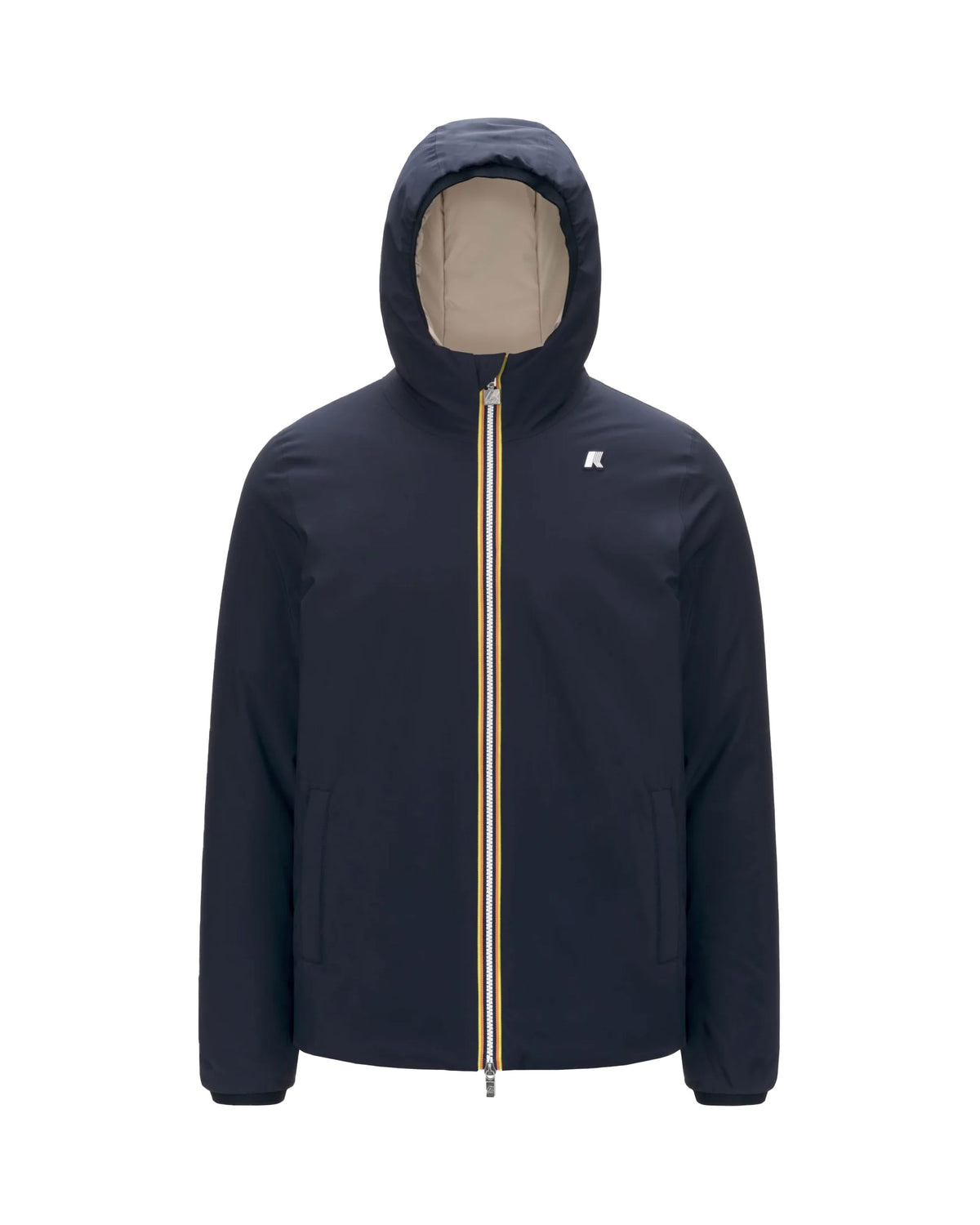 Giacca Uomo K-Way Jack St Warm Double Blu Beige