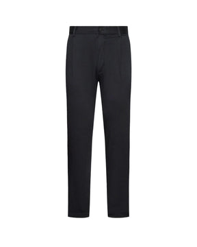 Man Trousers Calvin Klein Sateen Stretch Cropped Tapered Black