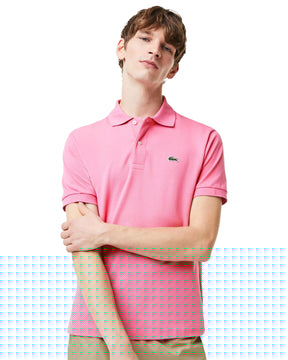 Man Polo Shirt Lacoste L.12.12 Pink