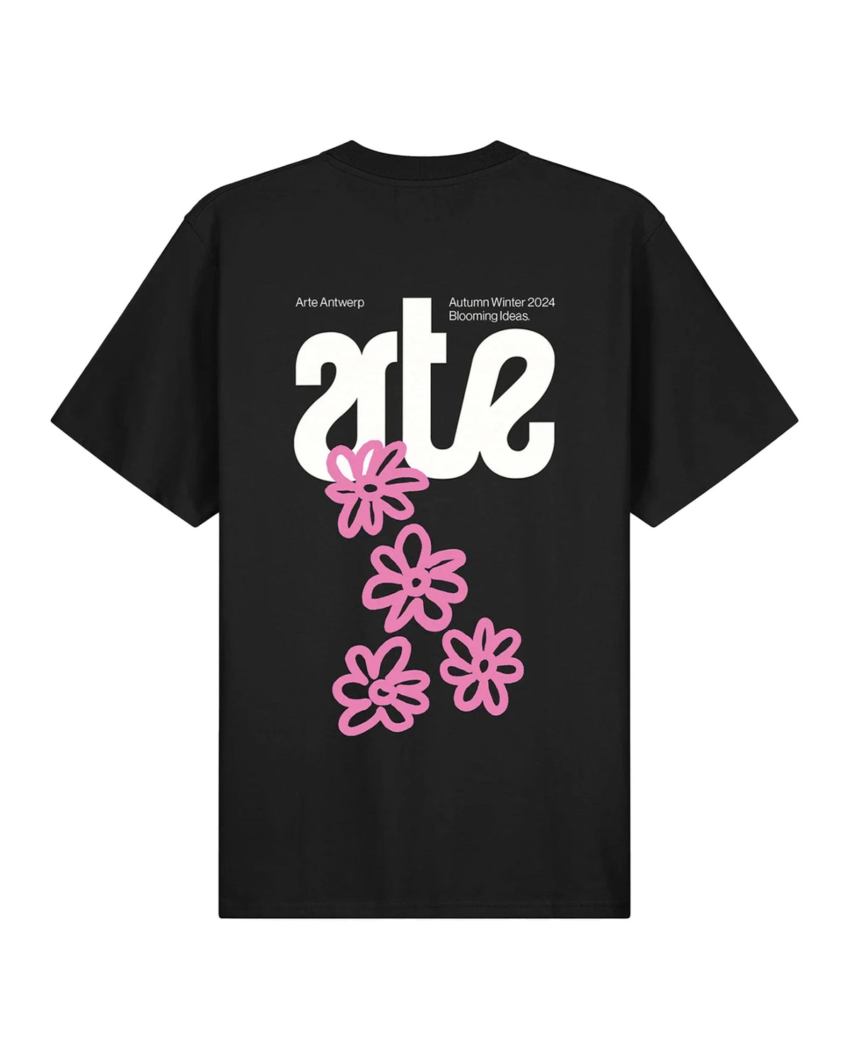T-Shirt Arte Antwerp Flower Back Black
