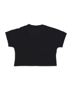Woman Crop Tee Black Floral