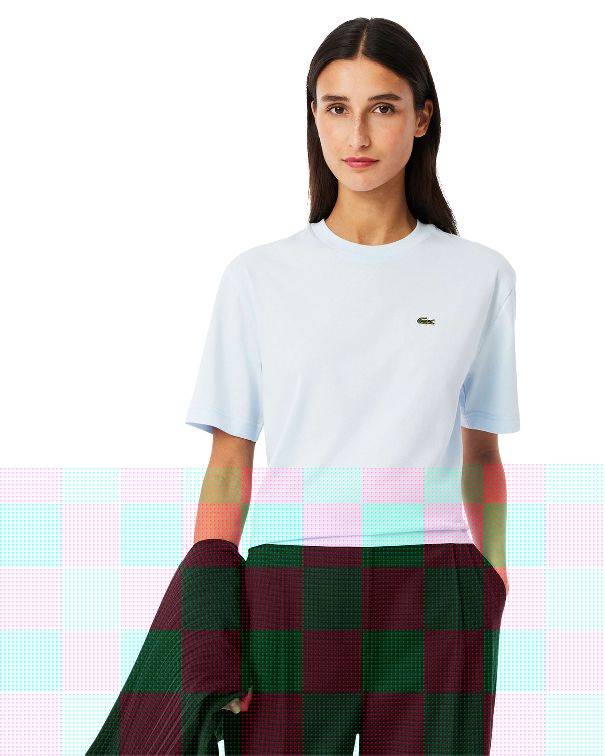 Woman's Tee Lacoste Clear Blue