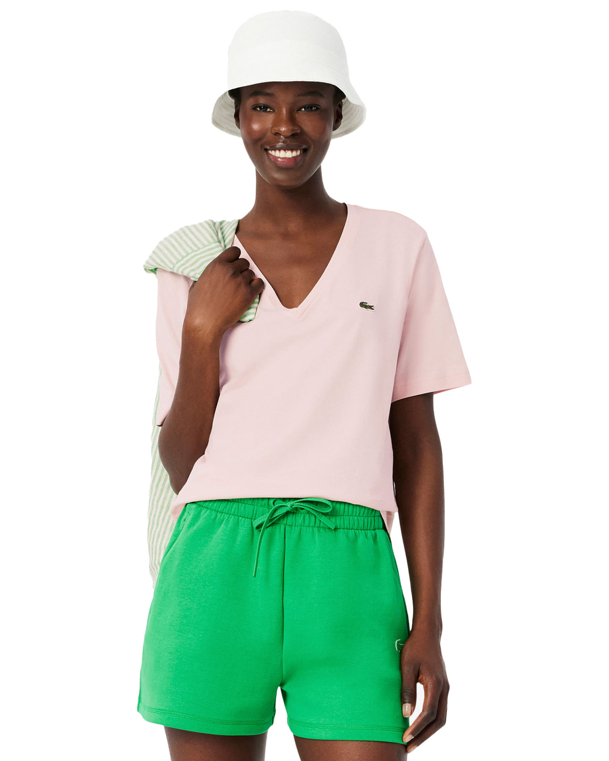 Woman's Tee V Neck Pink