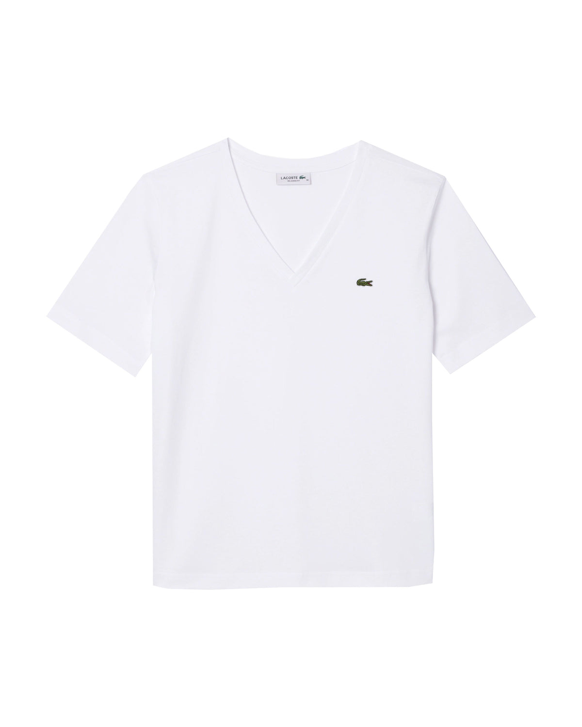 Woman's Tee Lacoste V Neck White