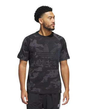 T-Shirt Uomo Adidas Camo Trefoil Tee Nero