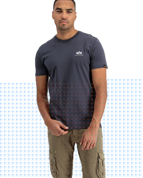 Man Tee Alpha Industries Basic Small Logo Blue