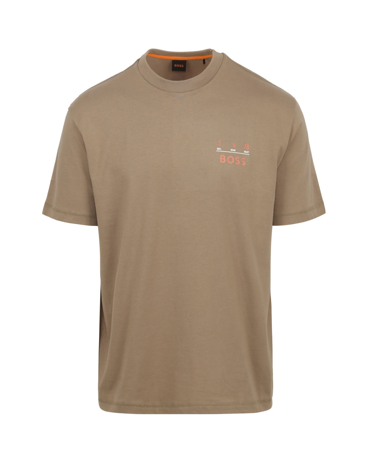 T-Shirt Uomo Boss Te Records Open Brown