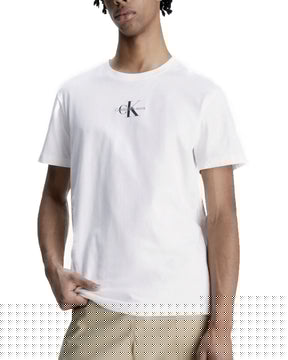 Man Tee Calvin Klein Monologo Regular White