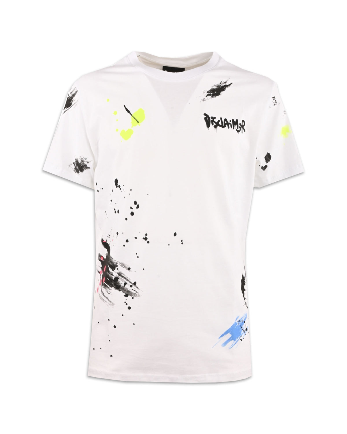 Man Tee Disclaimer Big Logo White