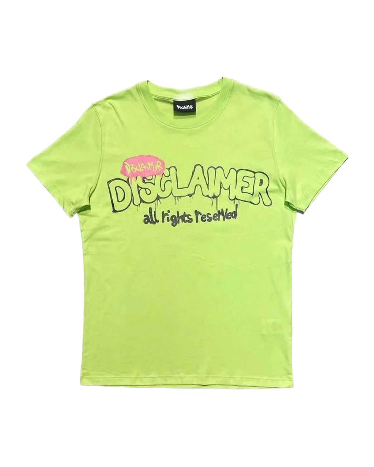 Man Tee Disclaimer Fluo Yellow