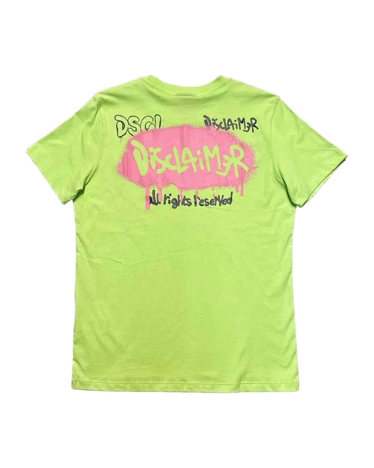 Man Tee Disclaimer Fluo Yellow