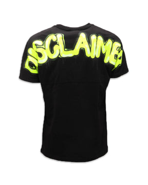 Man Shirt Disclaimer Black Yellow